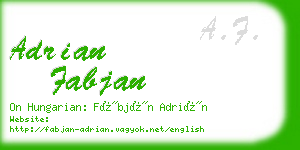 adrian fabjan business card